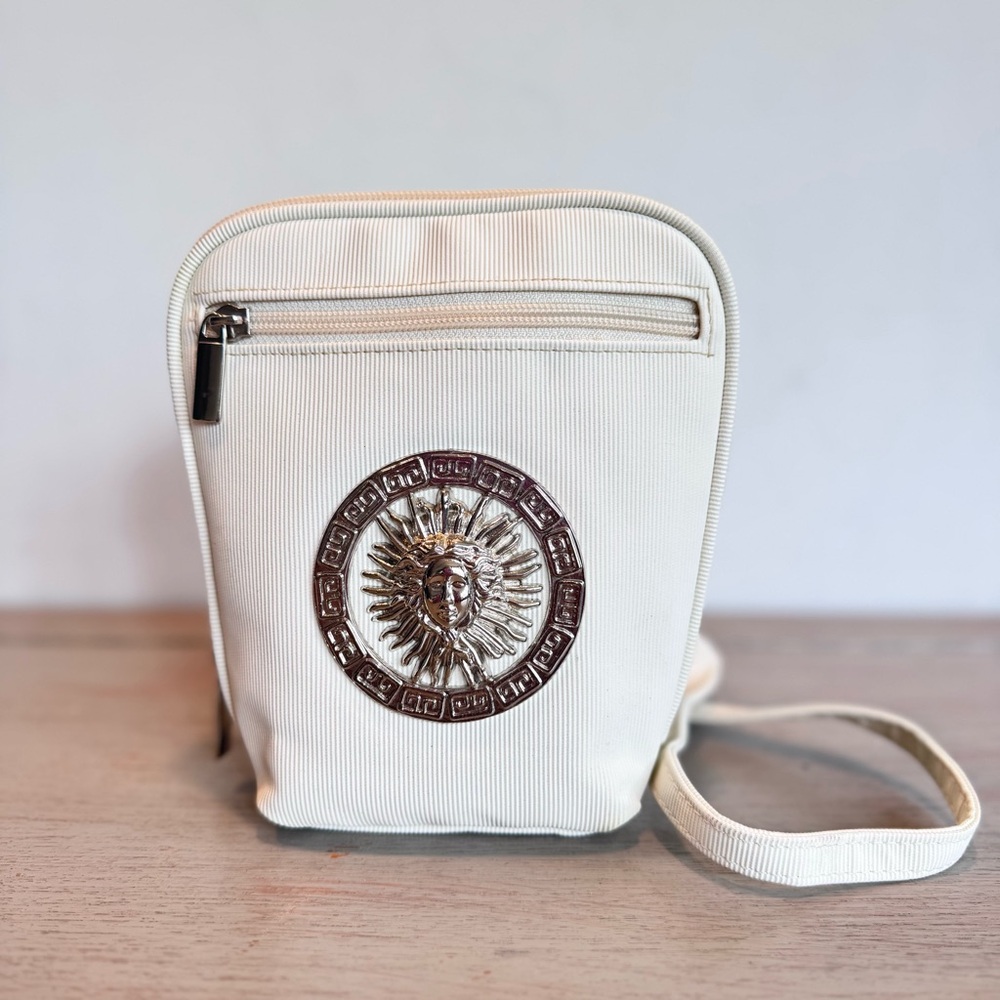 Vintage Tango Bag Touch 80s 90s Celestial Sun Ivory Silver Crossbody Bag‎ Purse